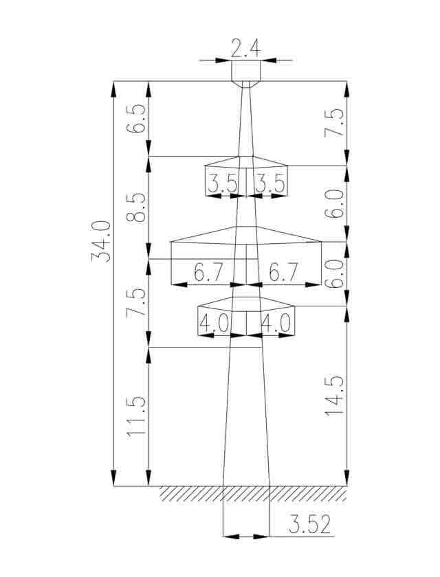 Опора 1П220-2Т-11.5