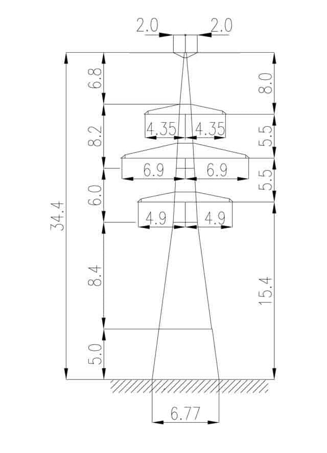 Опора 1У220-4Т+5