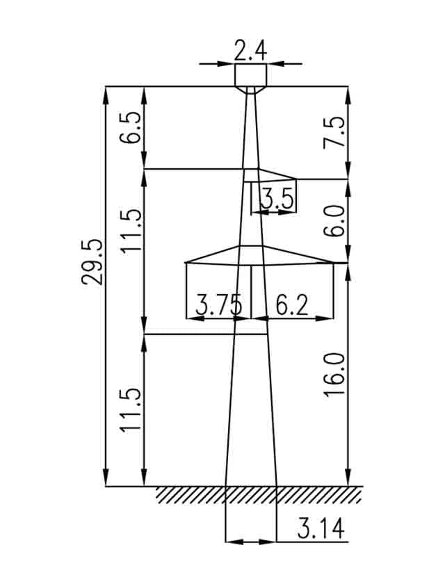 Опора 2П220-3Т-11.5