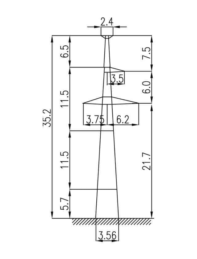 Опора 2П220-3Т-5.8