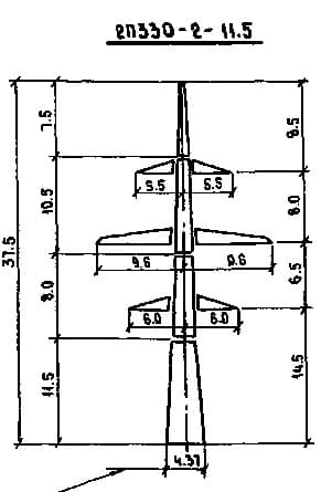 Опора 2П330-2-11.5