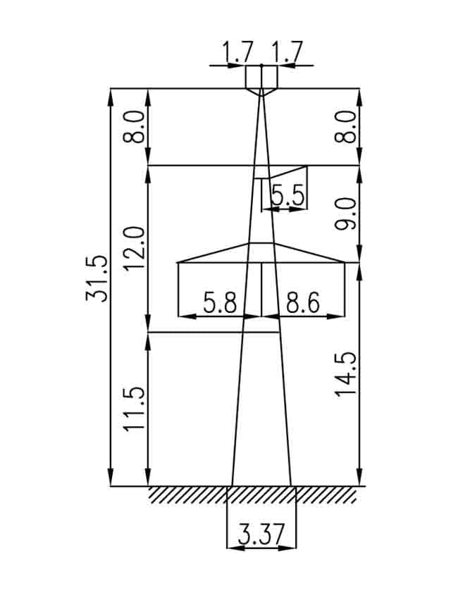 Опора 3П330-1Т-11.5