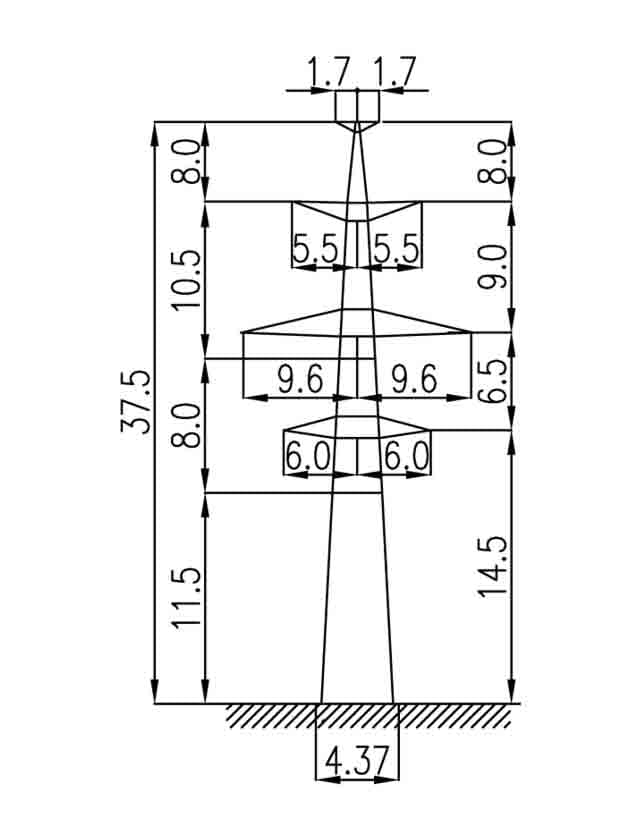 Опора 3П330-2Т-11.5