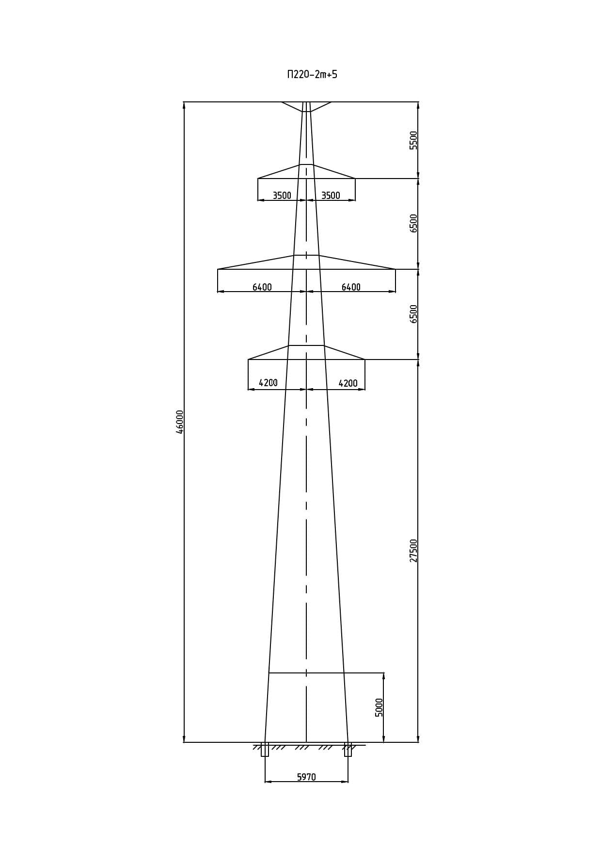 Опора П220-2Т+5