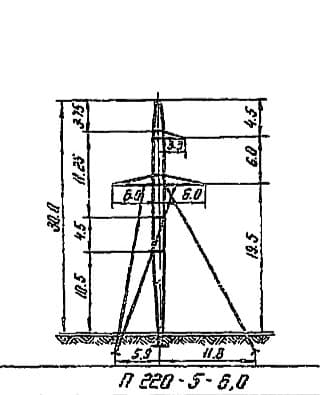 Опора П220-5-6,0