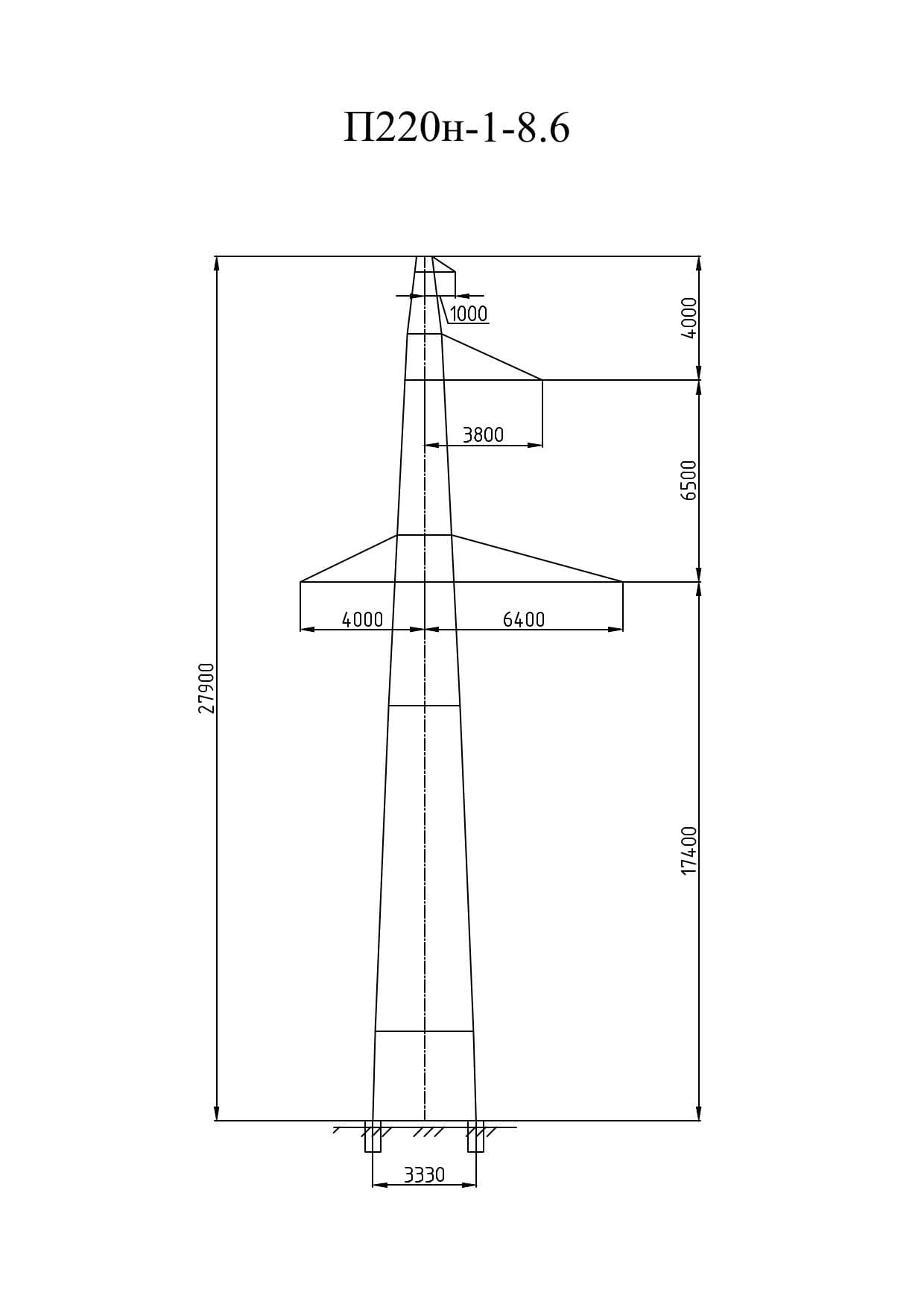 Опора П220н-1.1-8.6