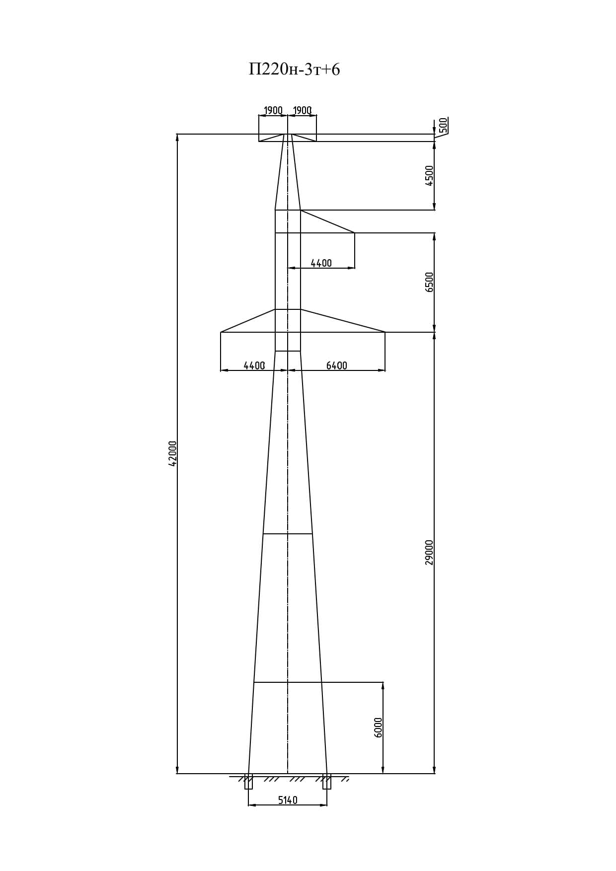 Опора П220н-3.1т+6.0