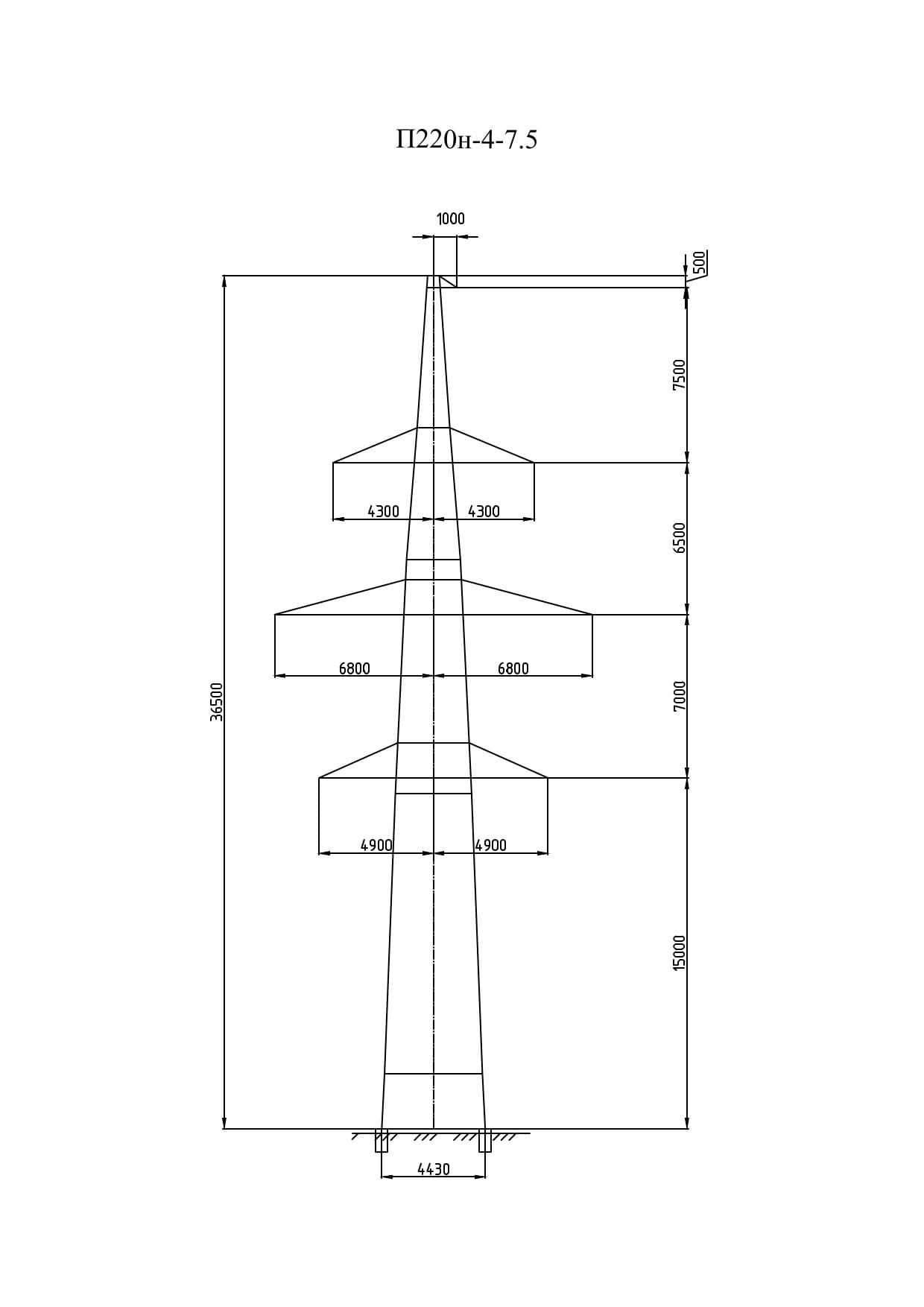 Опора П220н-4.1-7.5