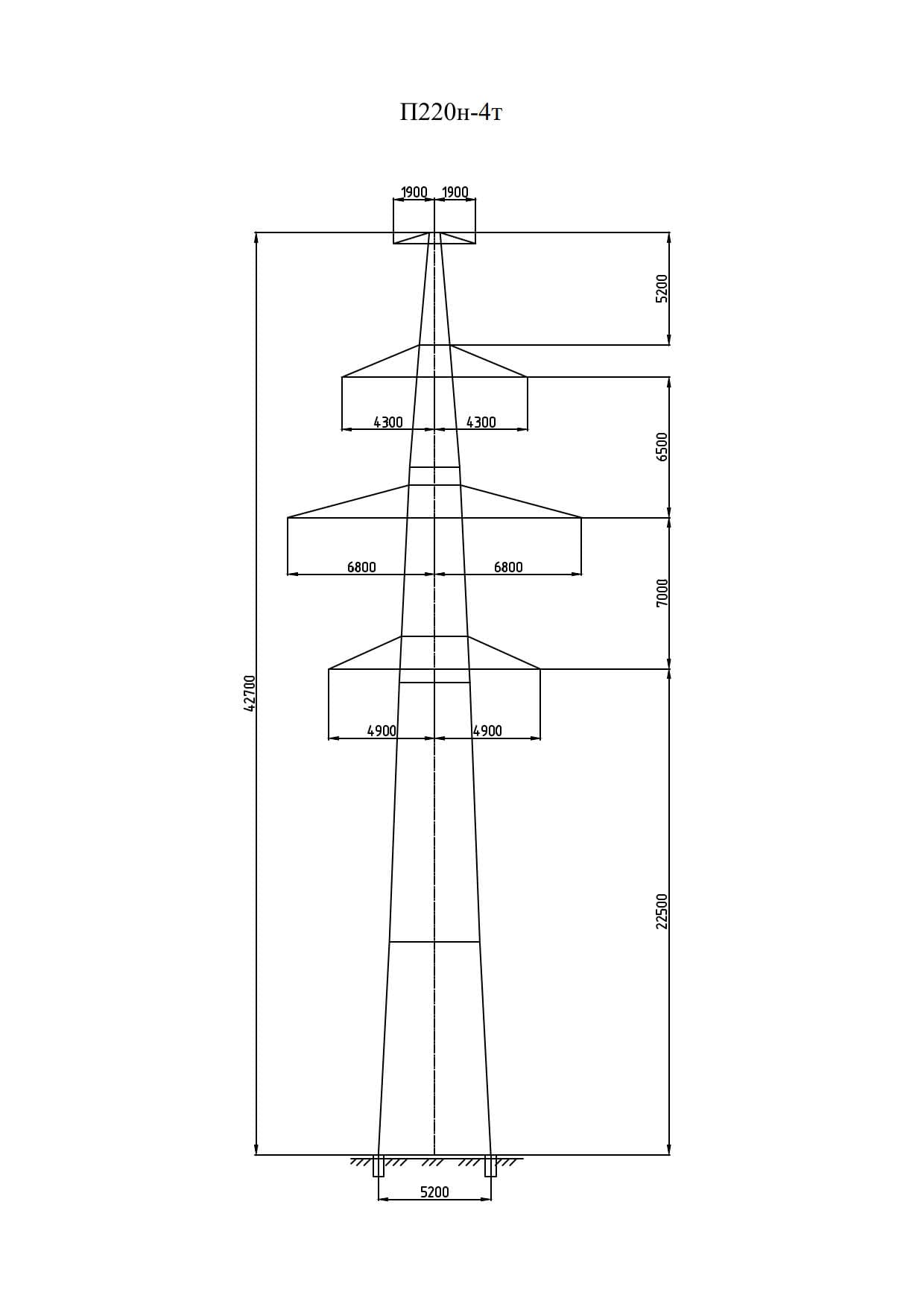 Опора П220н-4.1т