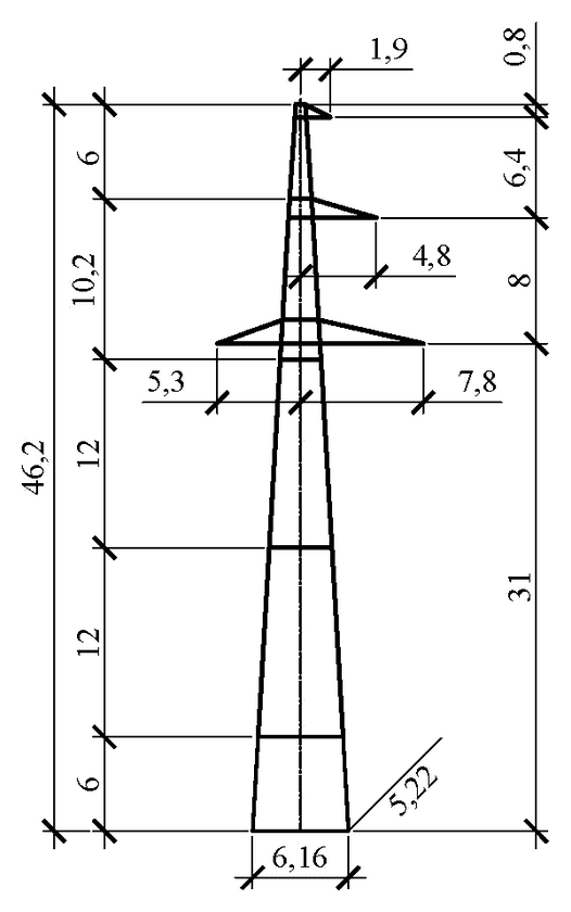 Опора П330н-1пг+6.0 (II-III)