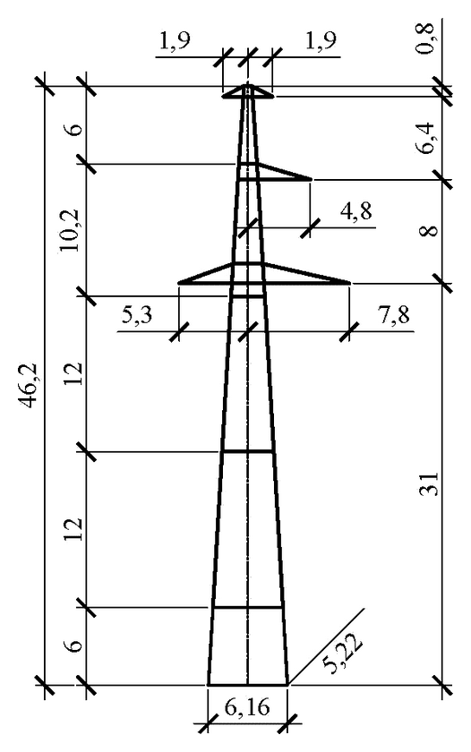 Опора П330н-1т+6.0 (II-III)