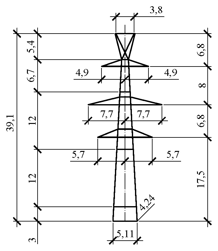 Опора П330н-2пг-5.0 (II-III)