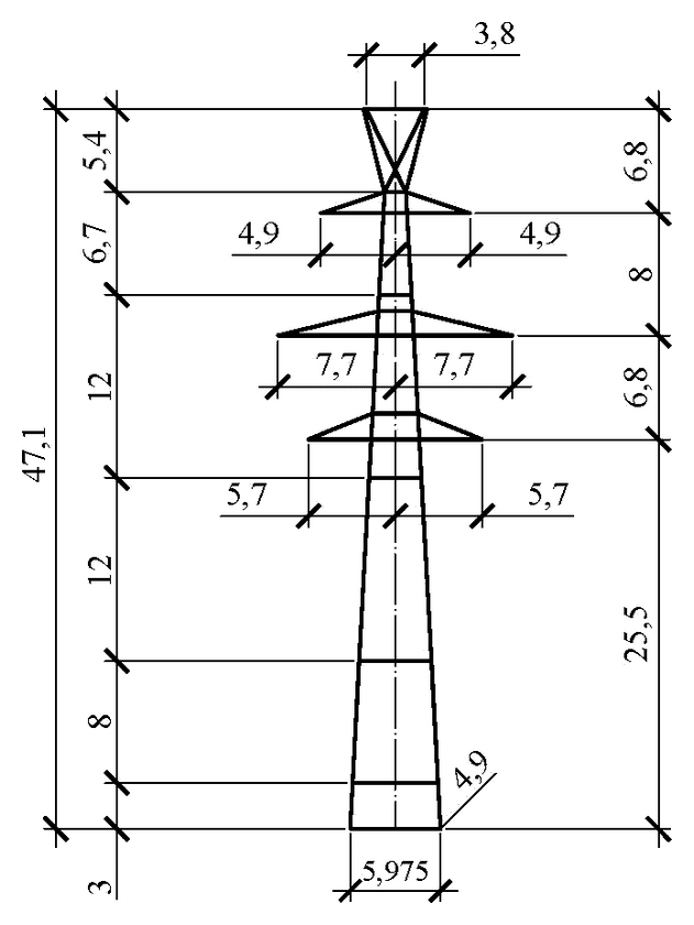 Опора П330н-2пг+3.0 (II-III)