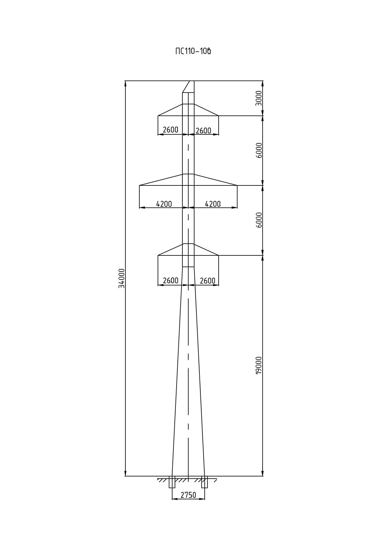 Опора ПС110-10В