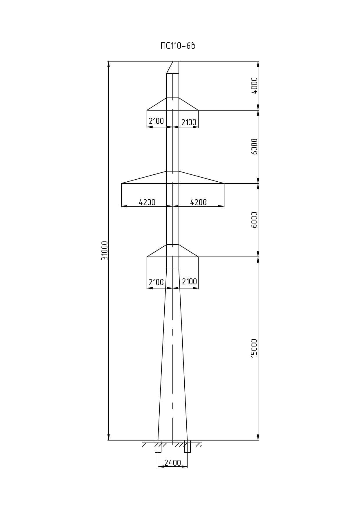 Опора ПС110-6В