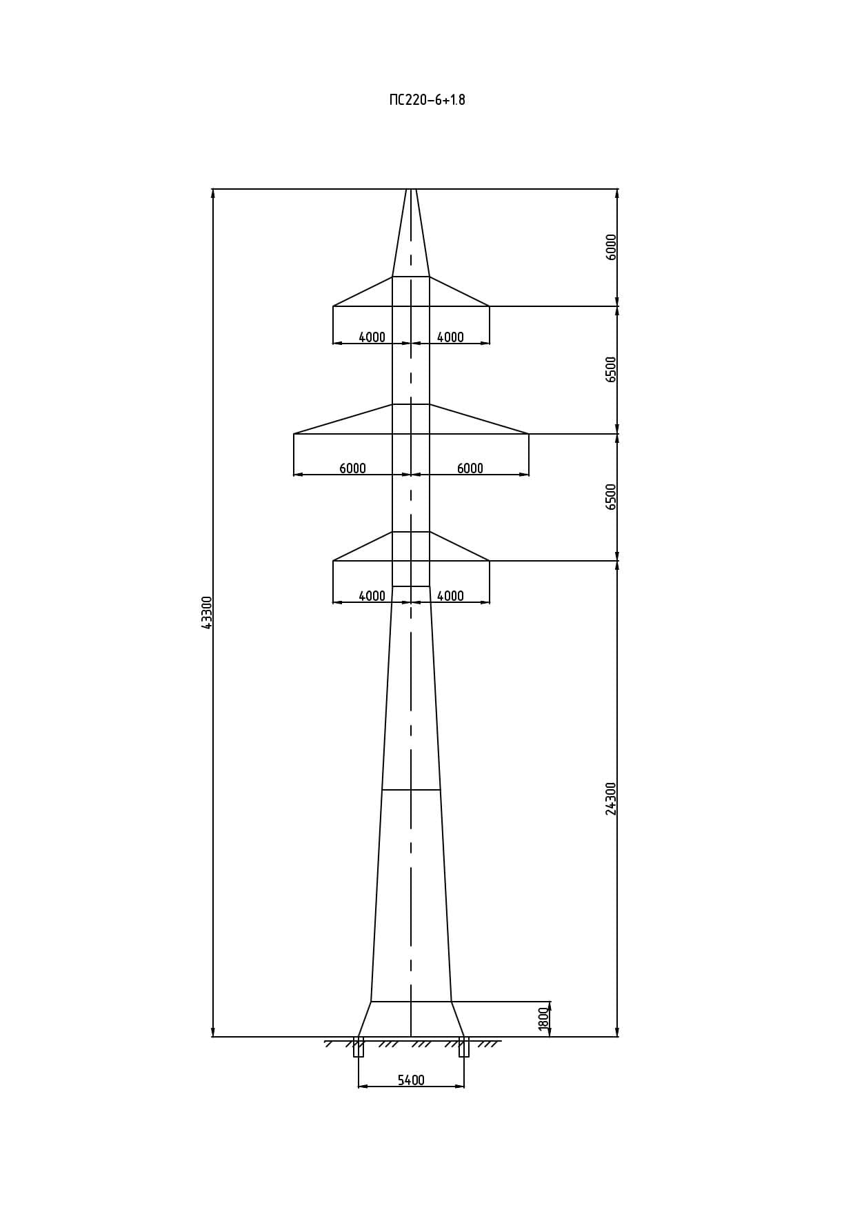 Опора ПС220-6+1.8