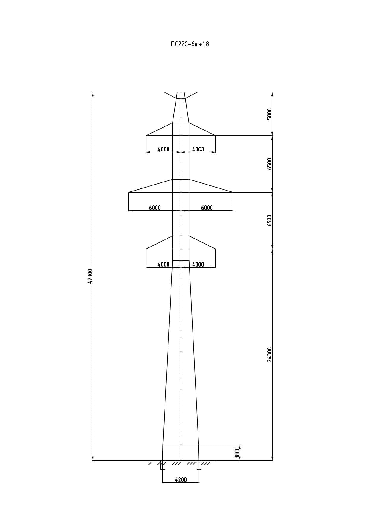 Опора ПС220-6Т+1.8