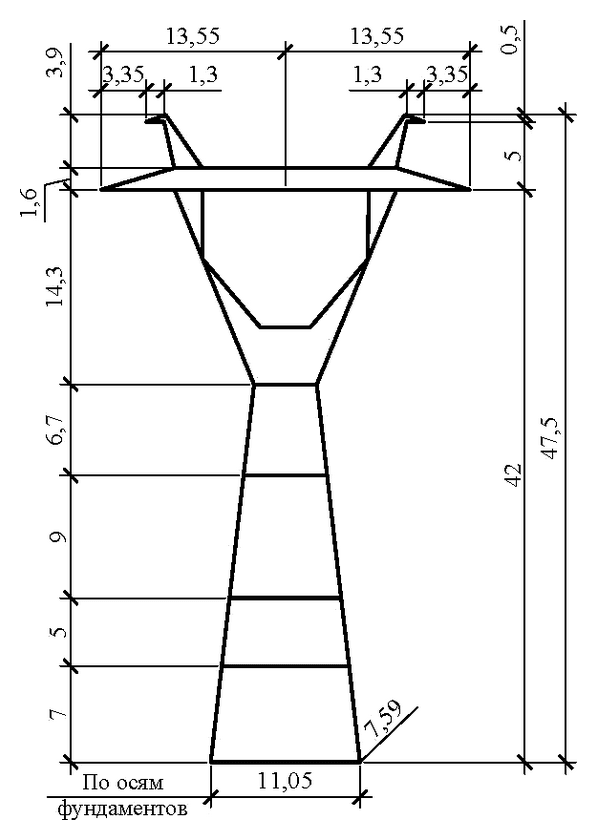 Опора ПС500н-3+12 (II-IV)