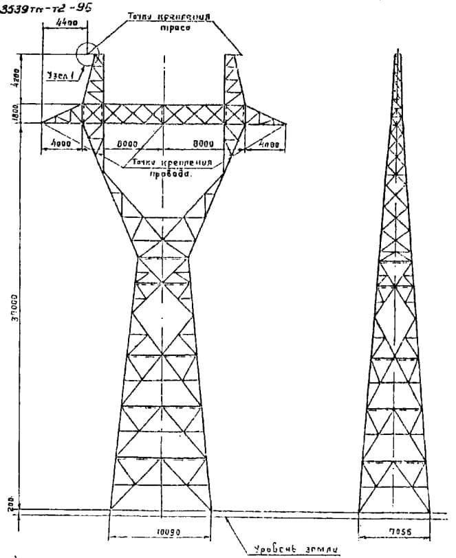 Опора Р2+10