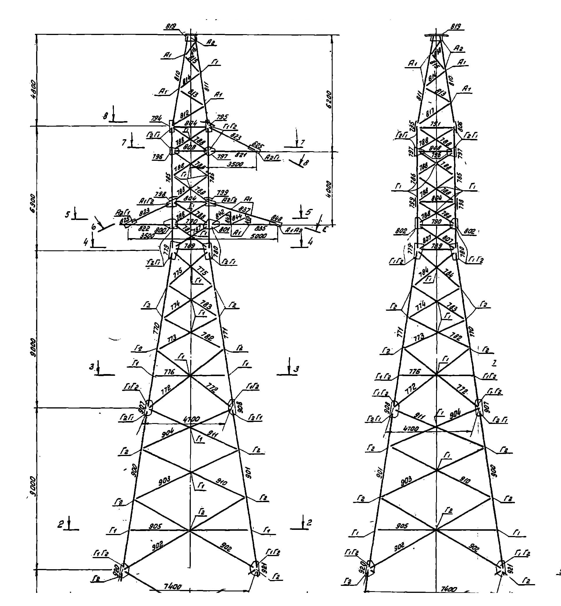 Опора У110-1ТС+9