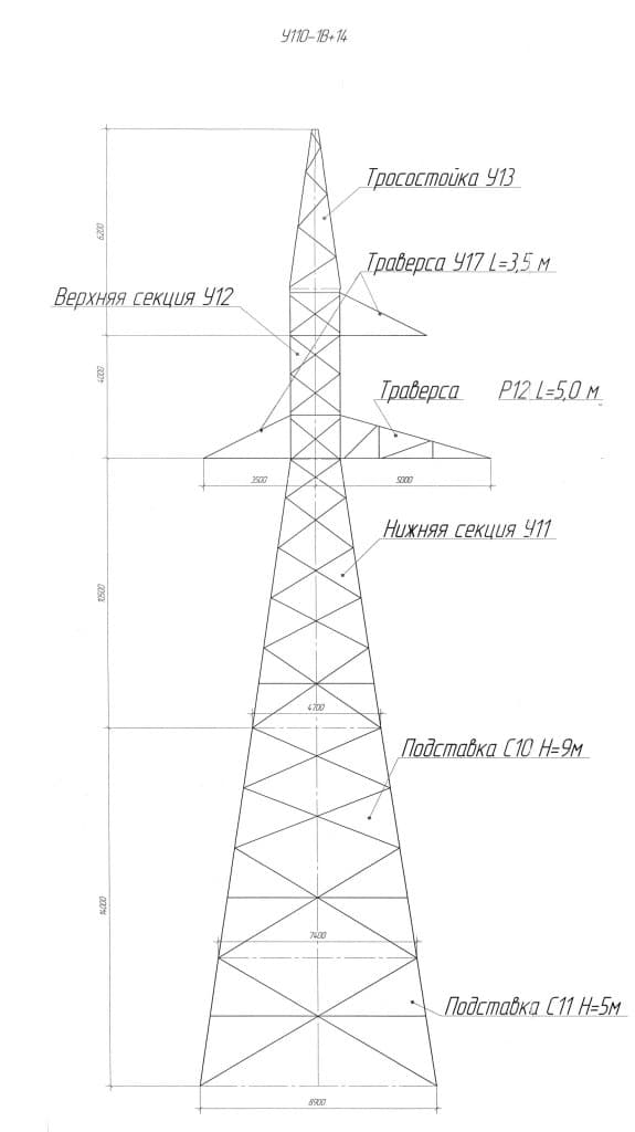 Опора У110-1В+14