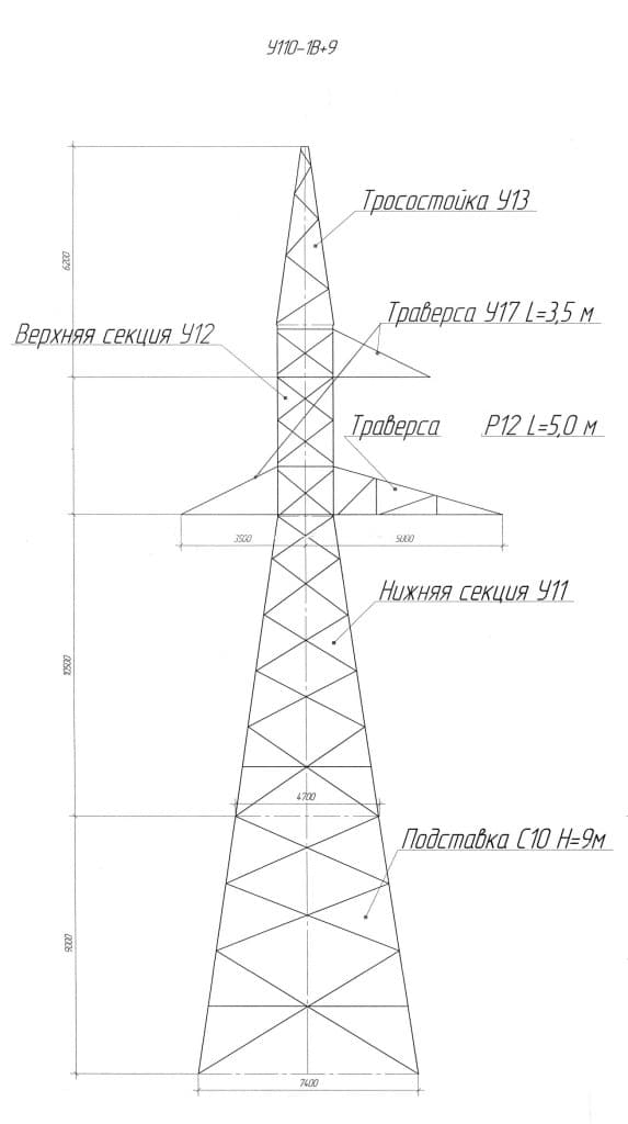 Опора У110-1В+9