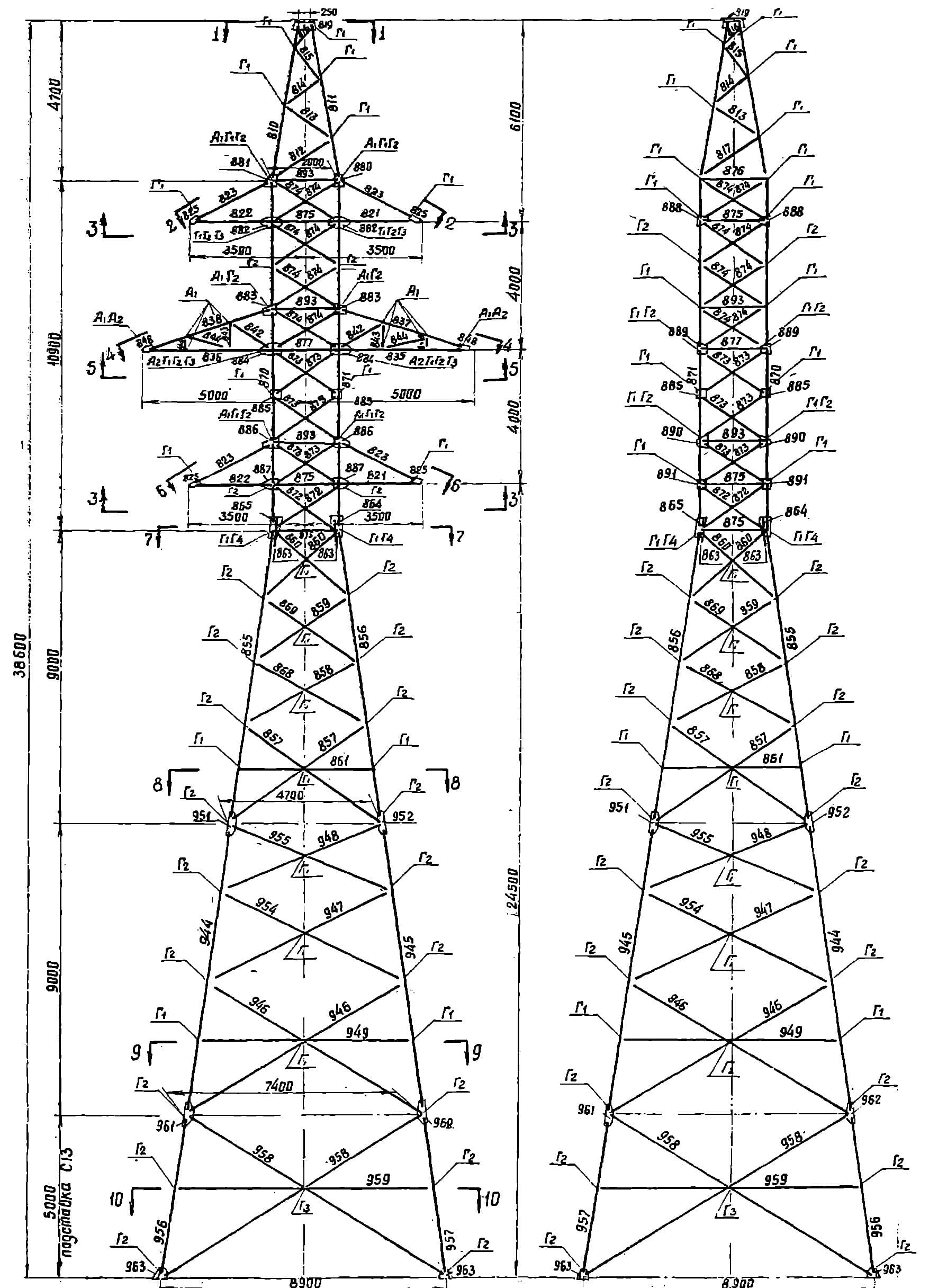 Опора У110-2ТС+14