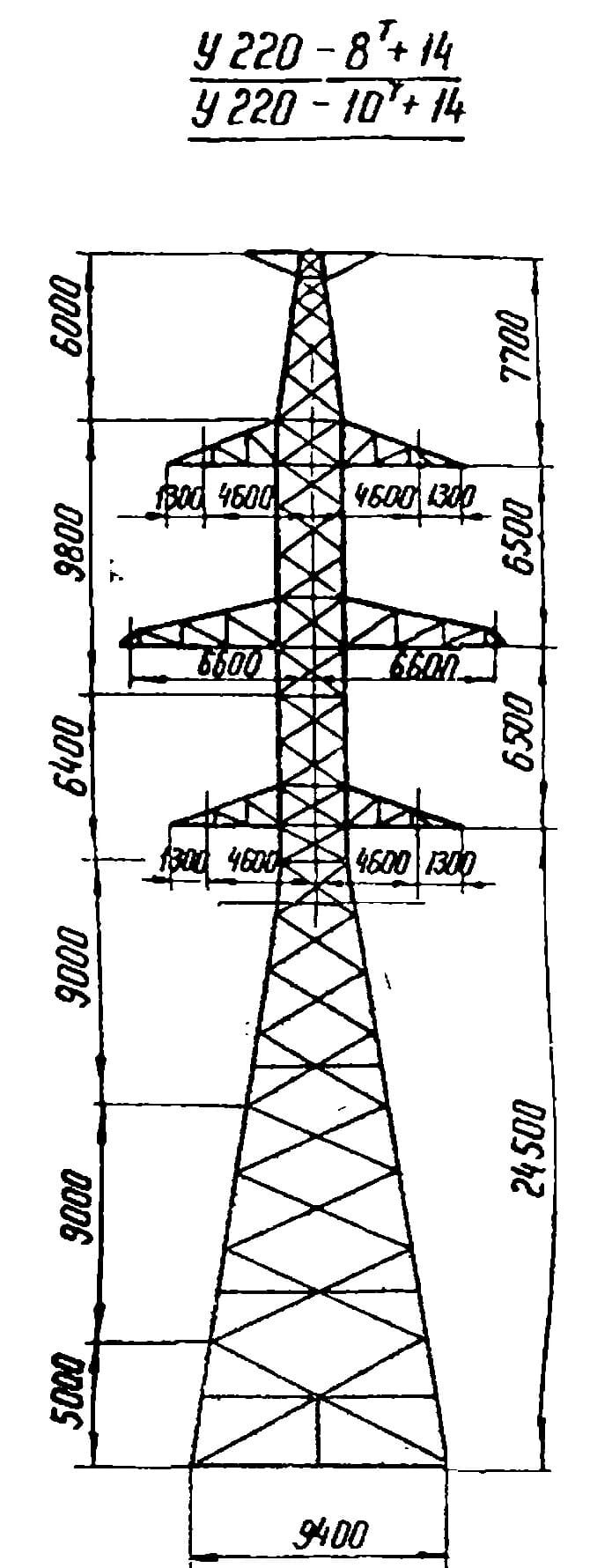 Опора У220-10т+14
