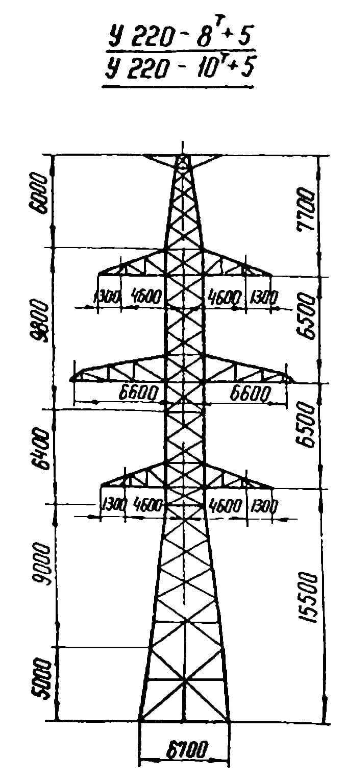 Опора У220-10т+5