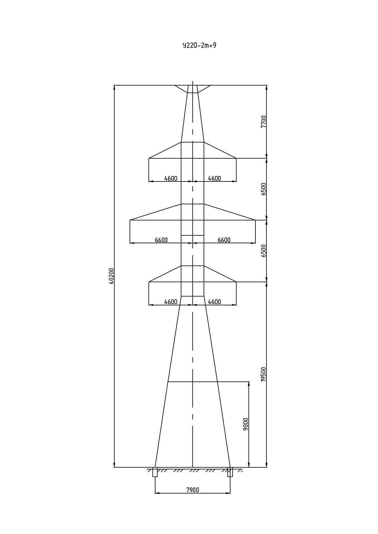 Опора У220-2Т+9