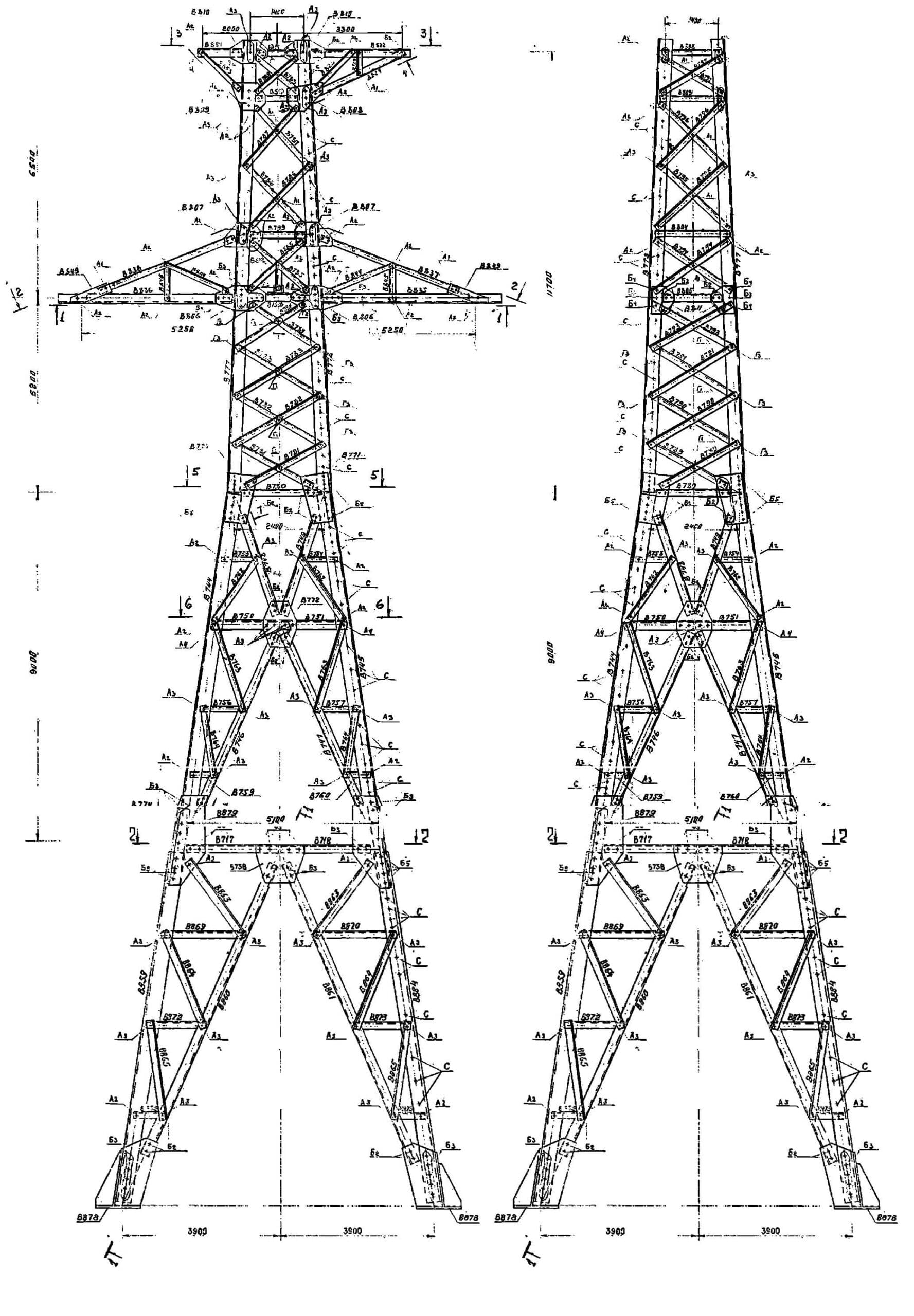 Опора УВ110-3+9