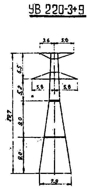 Опора УВ220-3+9